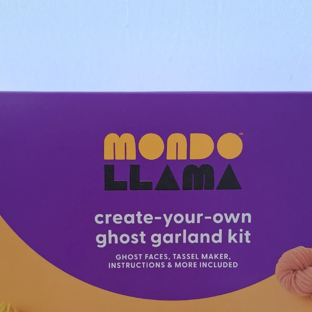 Mondo Llama DIY Ghost Garland Kit - Orange, Pink, White